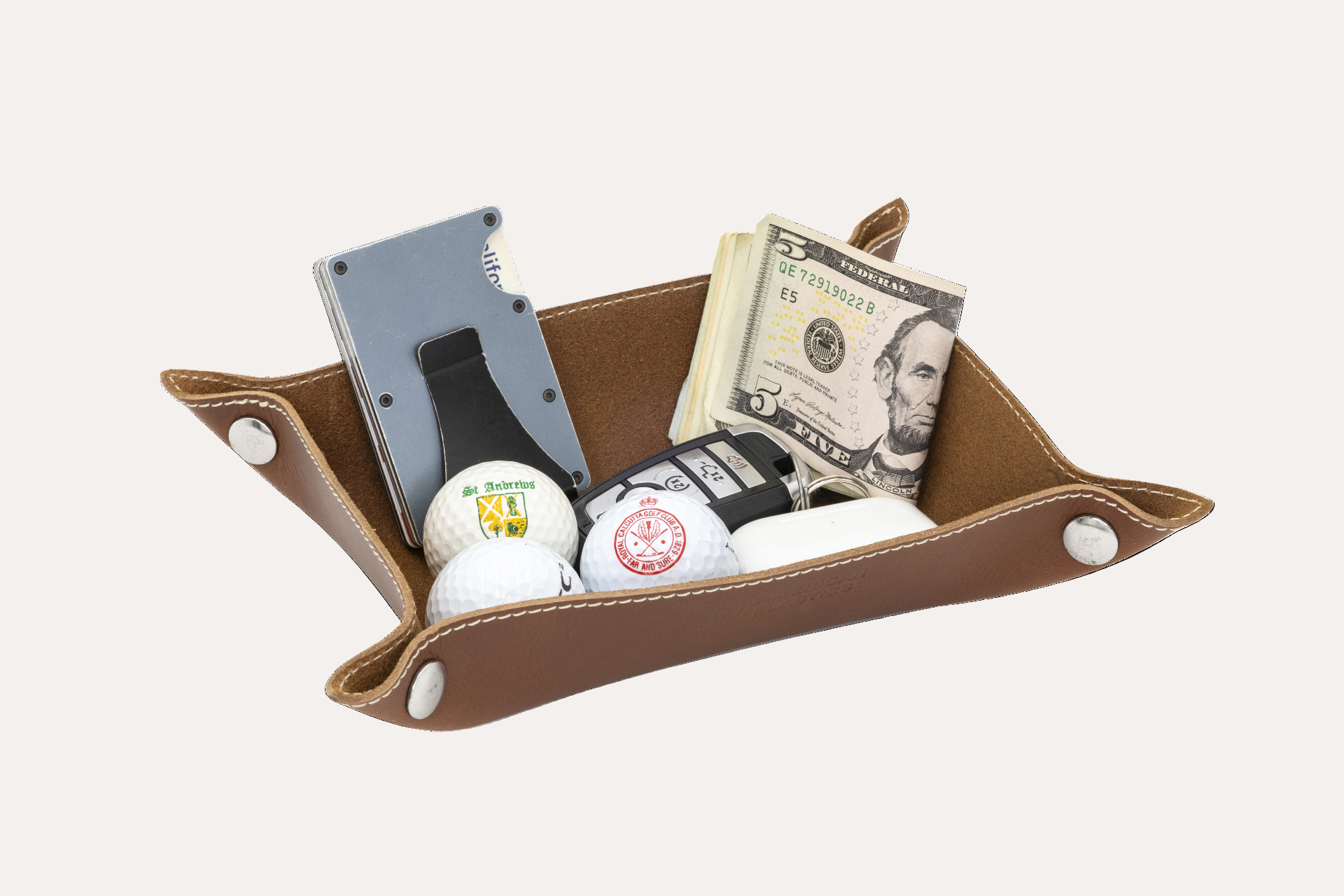 Premium Leather Catchall and Versatile Organizer